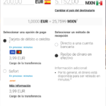 ¿Cuáles son los pasos para enviar dinero a una cuenta bancaria en México?